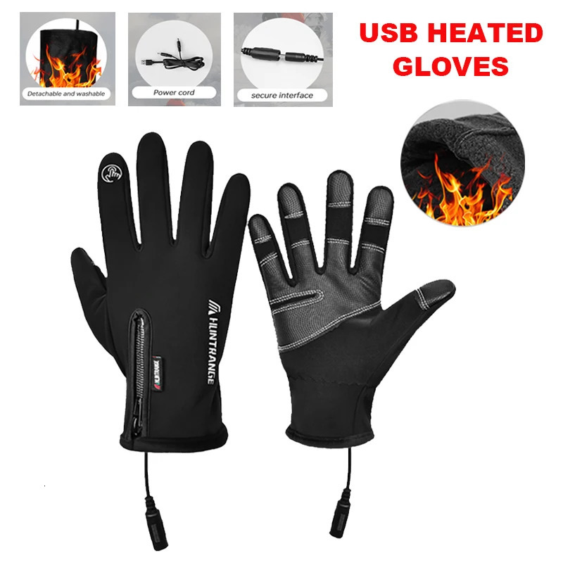 USB Heated Gloves Winter Waterproof Touch Screen Ski Rechargeable Snowboard Motorcycle Bicycle Warm 260923