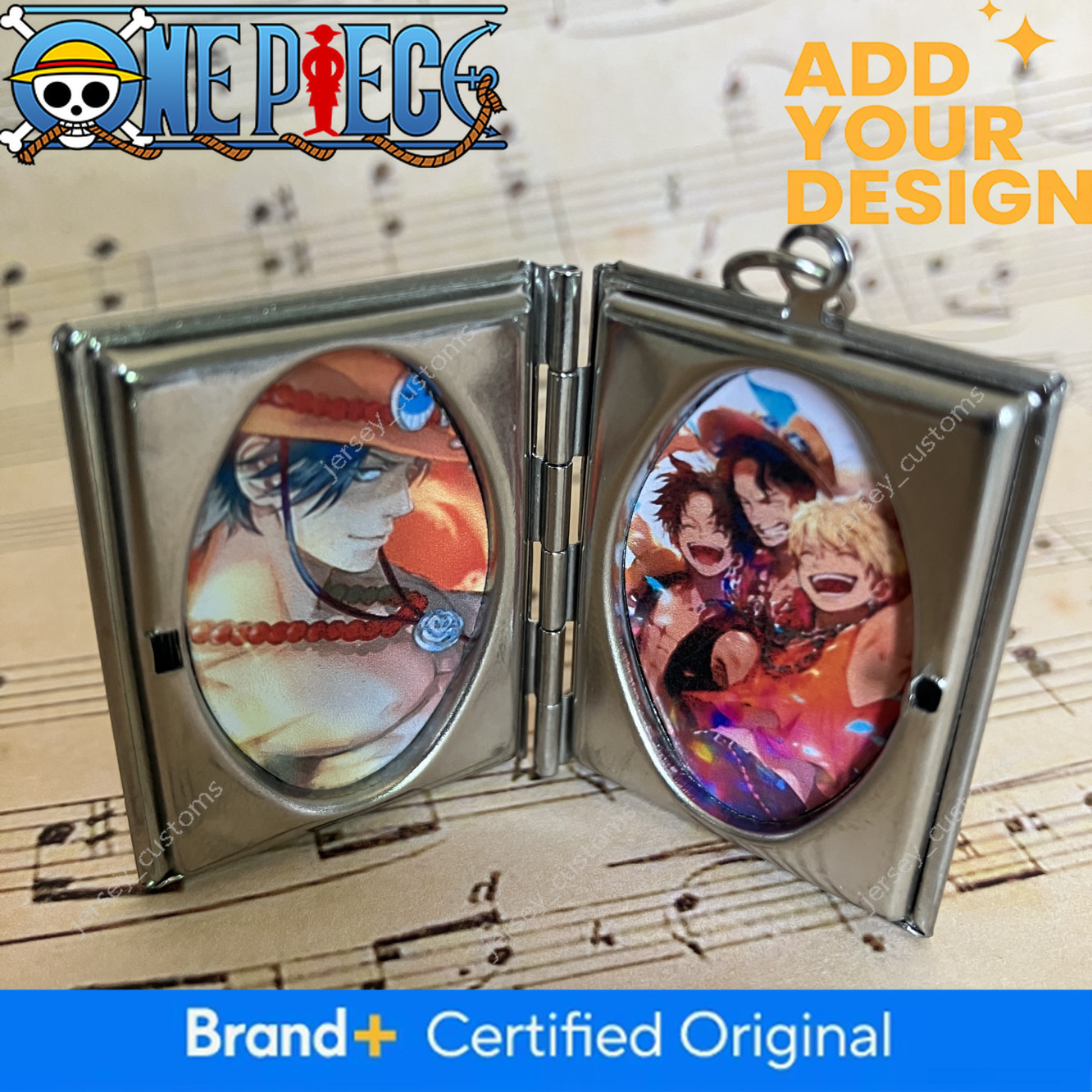 (Customized Photo) One Piece Fifth Japanese-Style Personality Necklace, Bag Pendant, Box, Photo Album, Customizable