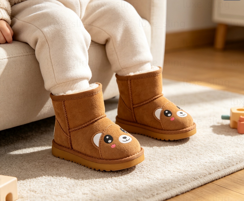 Children Snow boots Australia Wool boots brand designer boots fashion kids Cartoon shoe caps Ankle boots Outdoors Inside the room Anti-slip boots ug
