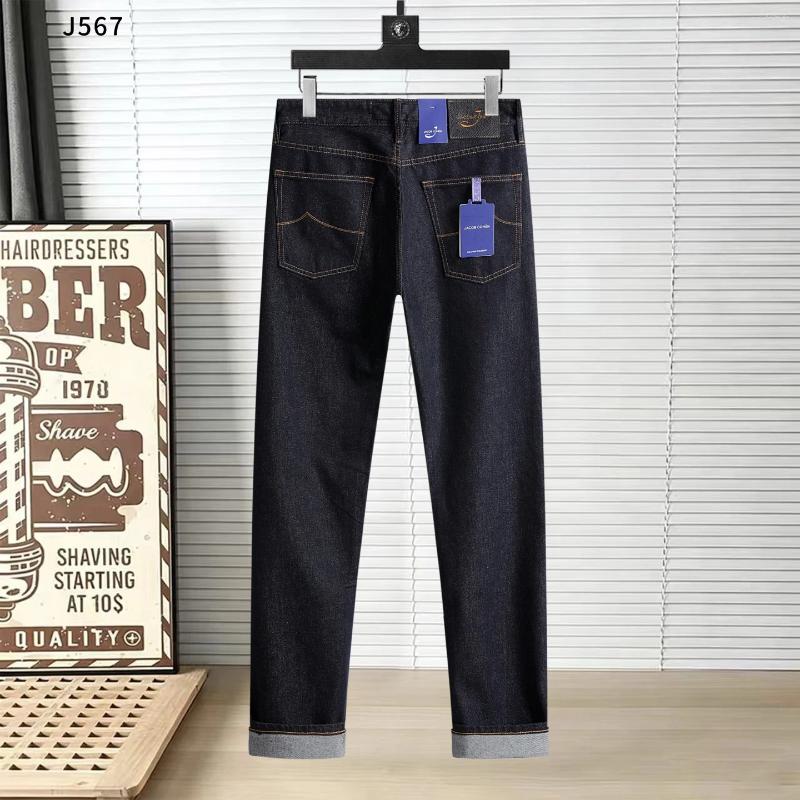 Jeans Thick Cotton Men 2027 Autumn Winter Embroidery Elasticity Fashion Comfortable Big Size 29-40 Long Pants