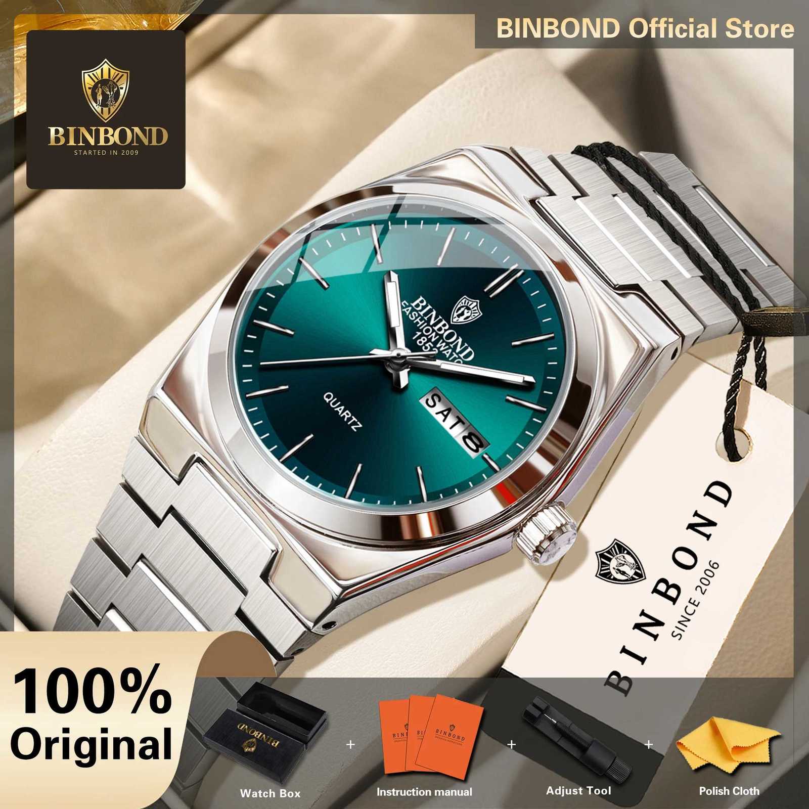 Women's Watches BINBOND Original Quartz Watches For Women Luxury Luminous Waterproof Women's Wistwatch Relojes Para Damas Ladies Watch +Bo