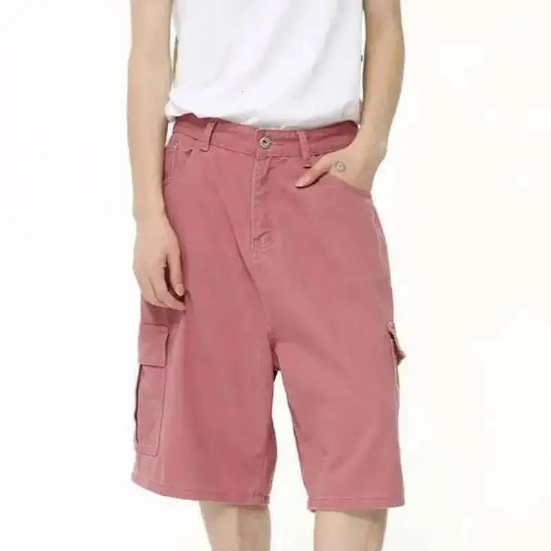 IEFB Fashion Men's Denim Shorts Vintage Washed Wide Leg Short Jeans Straight Solid Color Male Casual Bottoms Summer 9C6402 260921