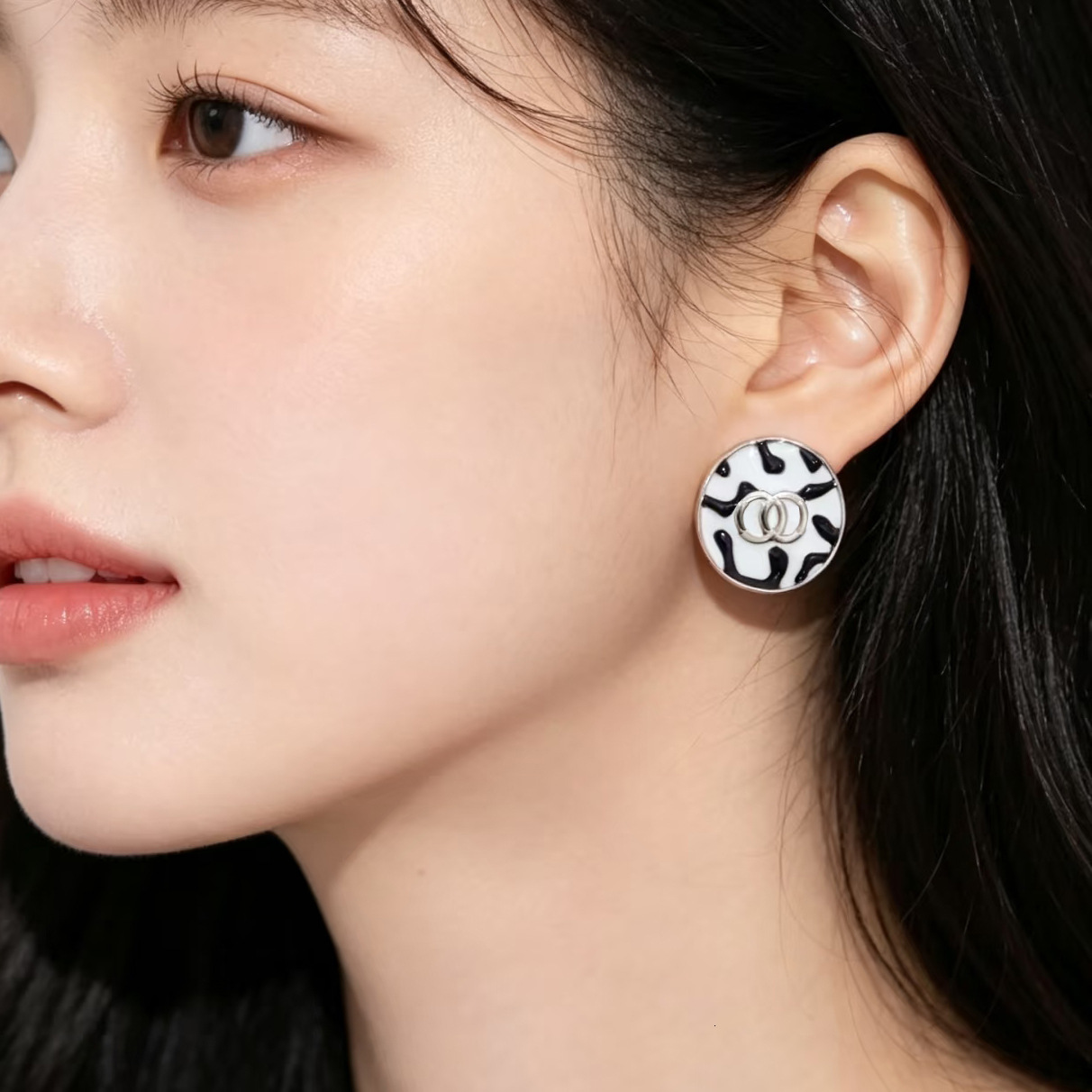 jewellery designer for women Colorful Enamel Round Stud for Women Light Fashion Earrings cc Earrings