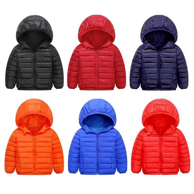 Clothing Sets Autumn Winter Teen Boys Girls Warm Down Jacket Children Cotton Outerwear New Fashion Hooded Zipper Coats 3-12 Years Kids Clothes X2609