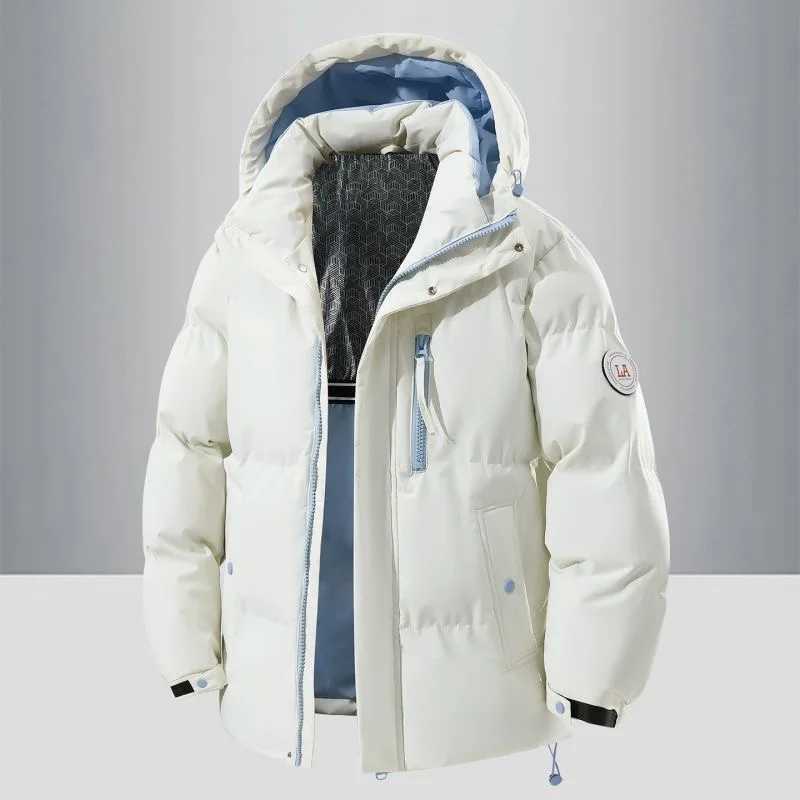 Down Parkas New Winter Men's Fashion Thickened Warm Windproof Cotton-Padded Jacket For Men Casual Loose Sports Plus Size High-Grade Hooded Coat