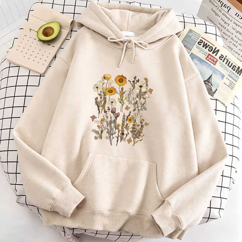 Sweatshirt Women's Hoodie Hoodies Sweatshirts Vintage Floral Print Hoodies Spring Autumn Winter Casual Hoodies Sweatshirts Men Women Retro Clot
