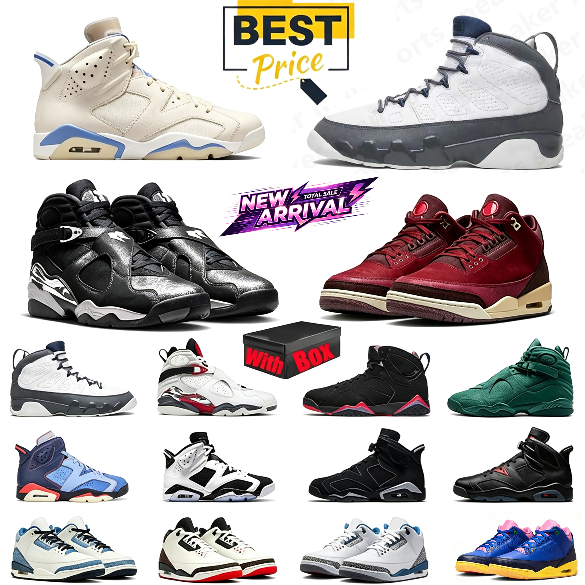 3S 6S 8S 9s basketball shoes Jam mens 3 bin 23 True Blue 9 Space Jam 8 Chrome mens Basketball shoes 6 White Infrared Oreo women trainers Outdoor spo