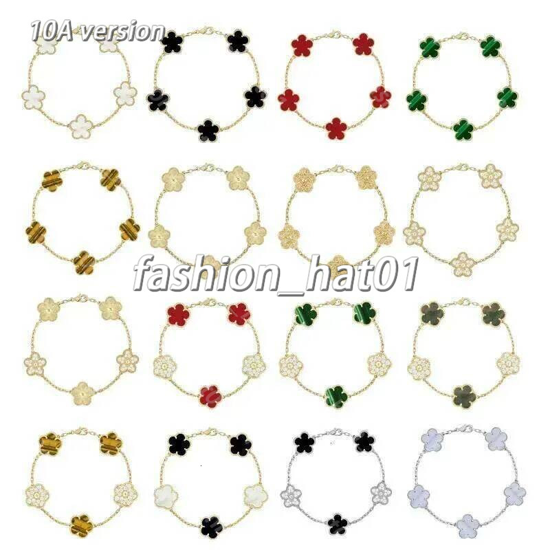 2026 New Hot Selling High Quality Natural Gemstone Four leaf clover bracelet Women Bracelet Luxury Jewelry Vanlies Cleef bracelet No allergies no ru