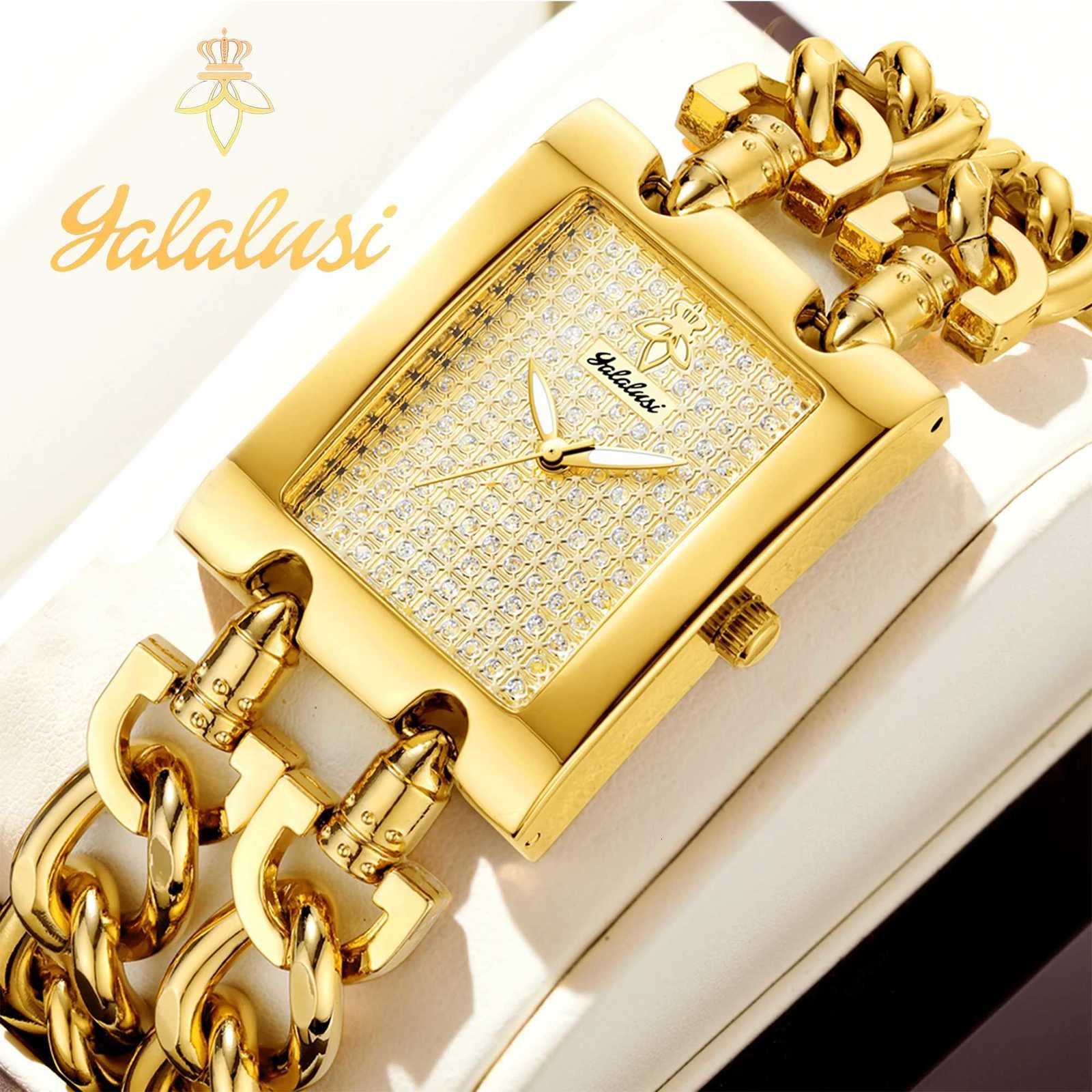 Women's Watches YaLaLuSi Luxury Full-Diamond Dial Women's Watch Design Bracelet Gift reloj mujer watch for ladies watch for girlsT260923