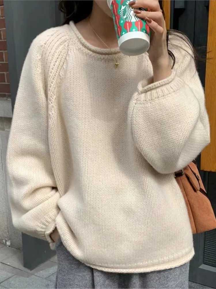 Women's Sweaters Winter Clothes Woman Pulls Femmes Korean Style Casual Knitted Pullover Sweater Loose Soft Waxy Top All-match Loose Simple Styl