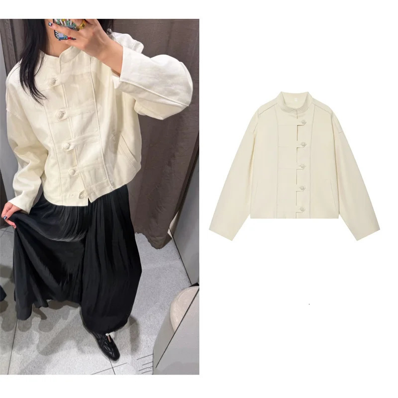 Guobioziy Women's Top Spring and Autumn Fashionable Versatile Long-Sleeve Solid Color Tie-Knot Jacket 260922