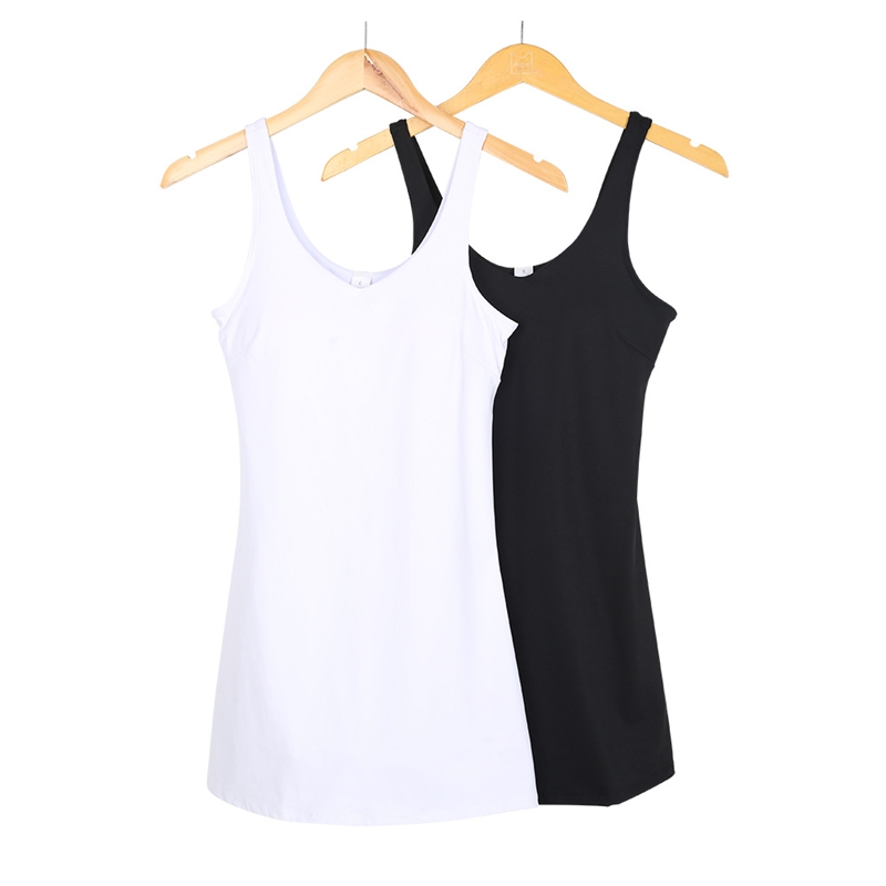 Women's yoga dress, fitness exercise vacation, two pieces with chest cushion, anti glare, elastic, breathable tennis short skirt