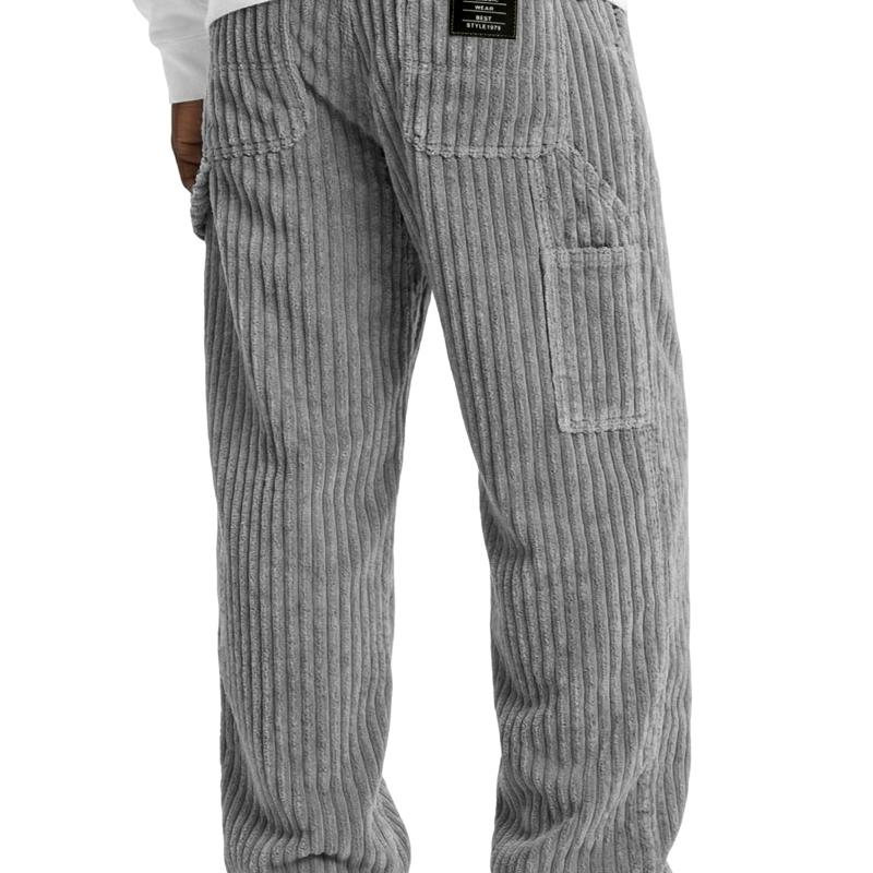 Style de créateur Nouvelle arrivée de haute qualité en velours côtelé pour hommes, jambe droite, pantalon décontracté avec cordon de serrage, cou