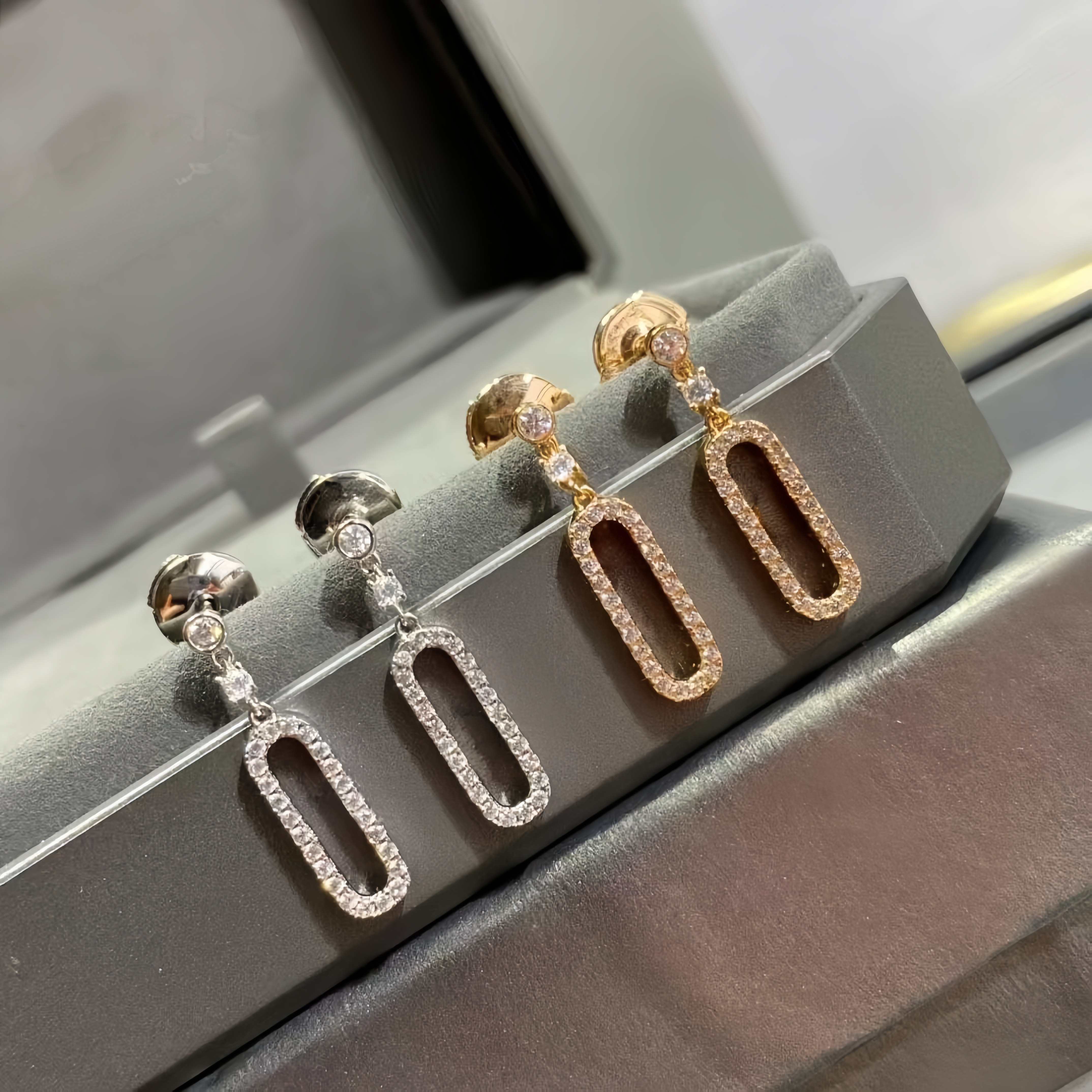 Messi kass earring jewellery designer for women diamond earrings classic paperclip gold earrings luxury jewelry earrings designer fashion accessorie
