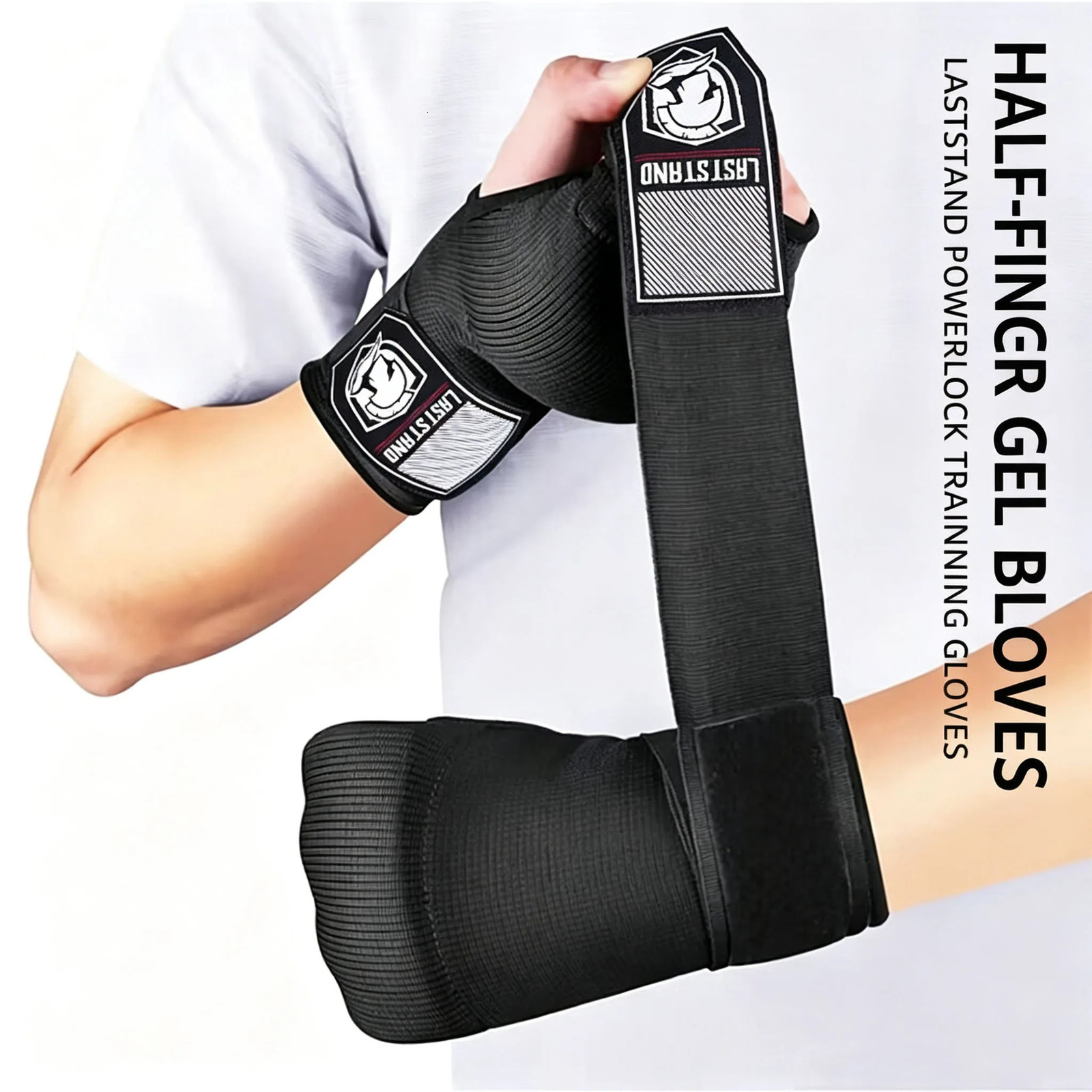 Professional Half-Finger Boxing Gloves Adult Sanda Fighting Training Gel Gloves Quick Wrap Boxing Hand Wraps Hand Guards 260922