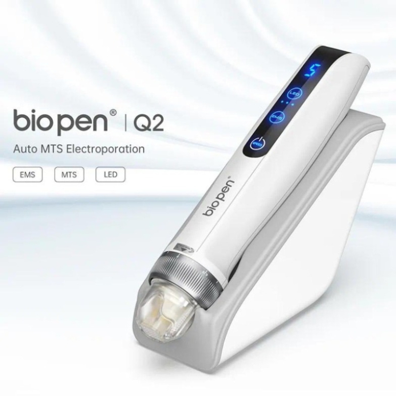 Microneedling Bio Pen Q2 Original Wireless Dermapen Ems Micro Current Beauty Equipment With Led Red Blue Light Therapy Hair265.E4
