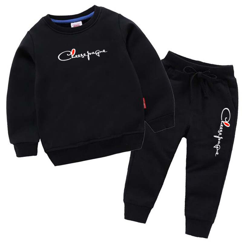 Printemps automne bébé fille vêtements enfants garçons marque lettre impression pantalon 2 pièces/ensembles enfant en bas âge décontracté 100% co