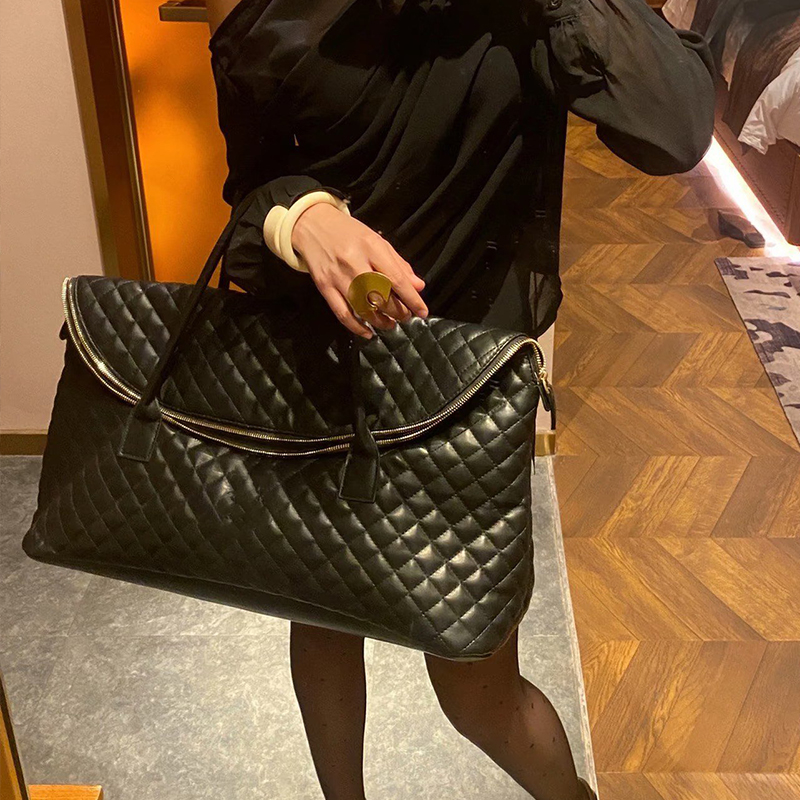 10A Designer Big Tote Bag Ladies Large Diamond Cut Leather Travel Bag Oversized Weekend Short Trip Carry on Luggage