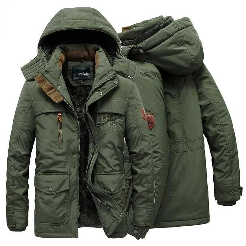 Men's Down Parkas 2026 New Winter Men Jacket Windbreaker Coats Parka Mens Jackets Plus Velvet Men Hooded Men Casual Warm Coat Detachable Hat C2