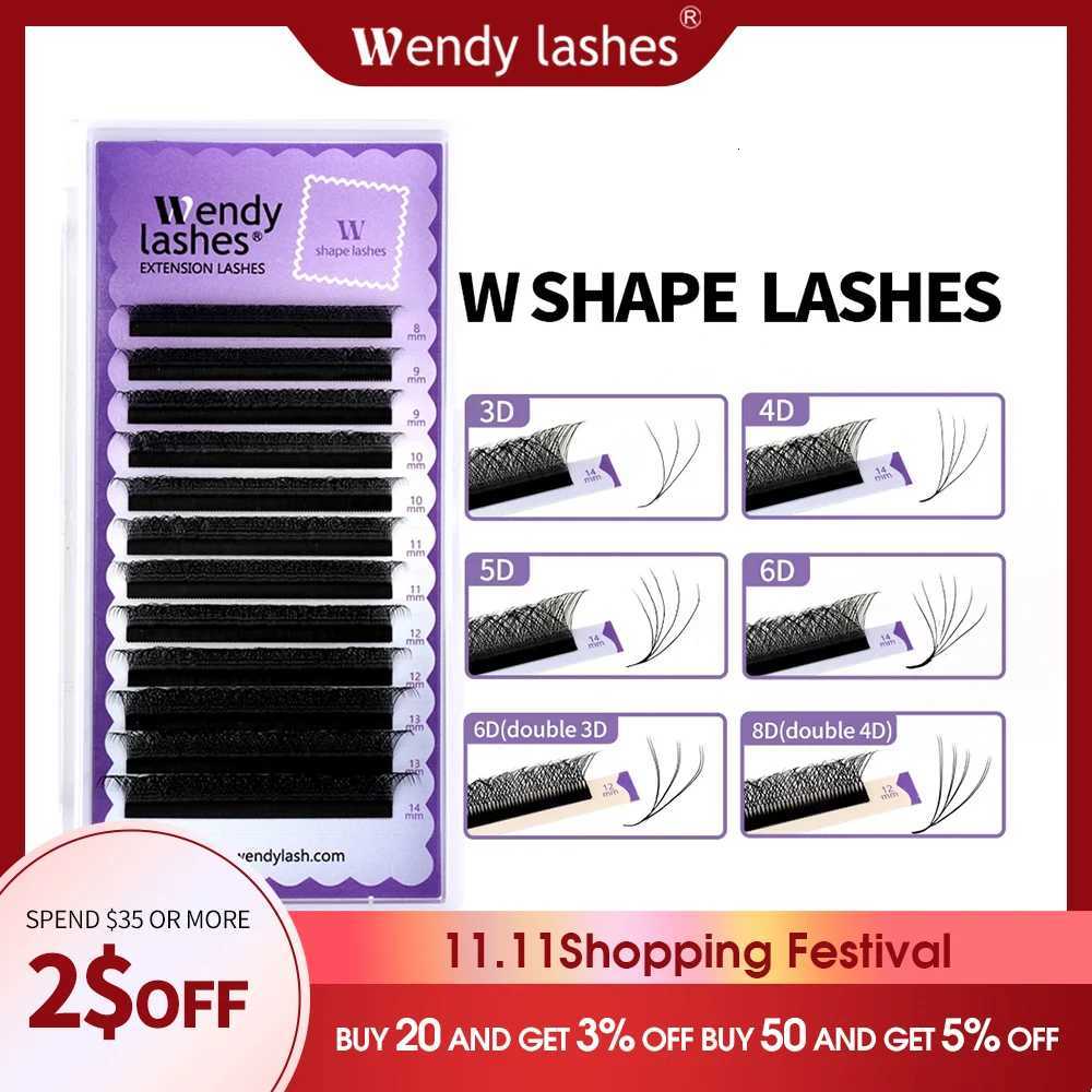 False Eyelashes Wendy Lashes W Shape Bloom 3D/4D/5D/6D/8D Premade Volume YY Shape Fake Eyelashes Makeup Supplies High Quality Natural Clios YY X2609