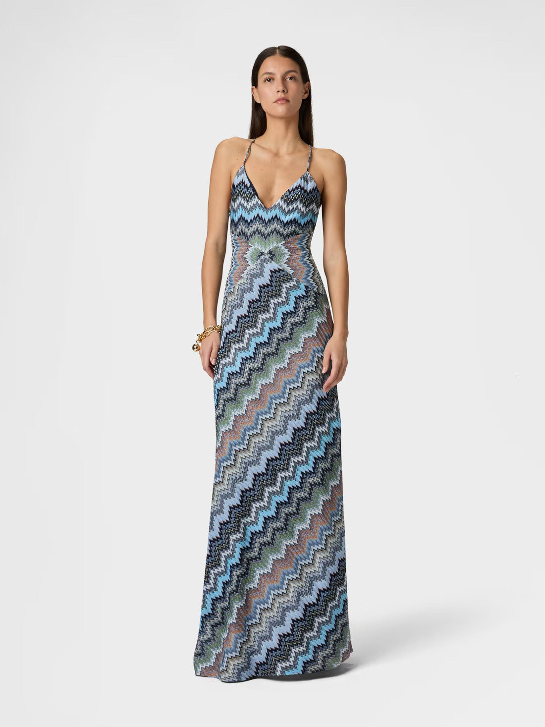 European and American 2026 Summer New Cross-Border Women's Vacation Style High-End Printed Strap Wave Slim-Fit Dress