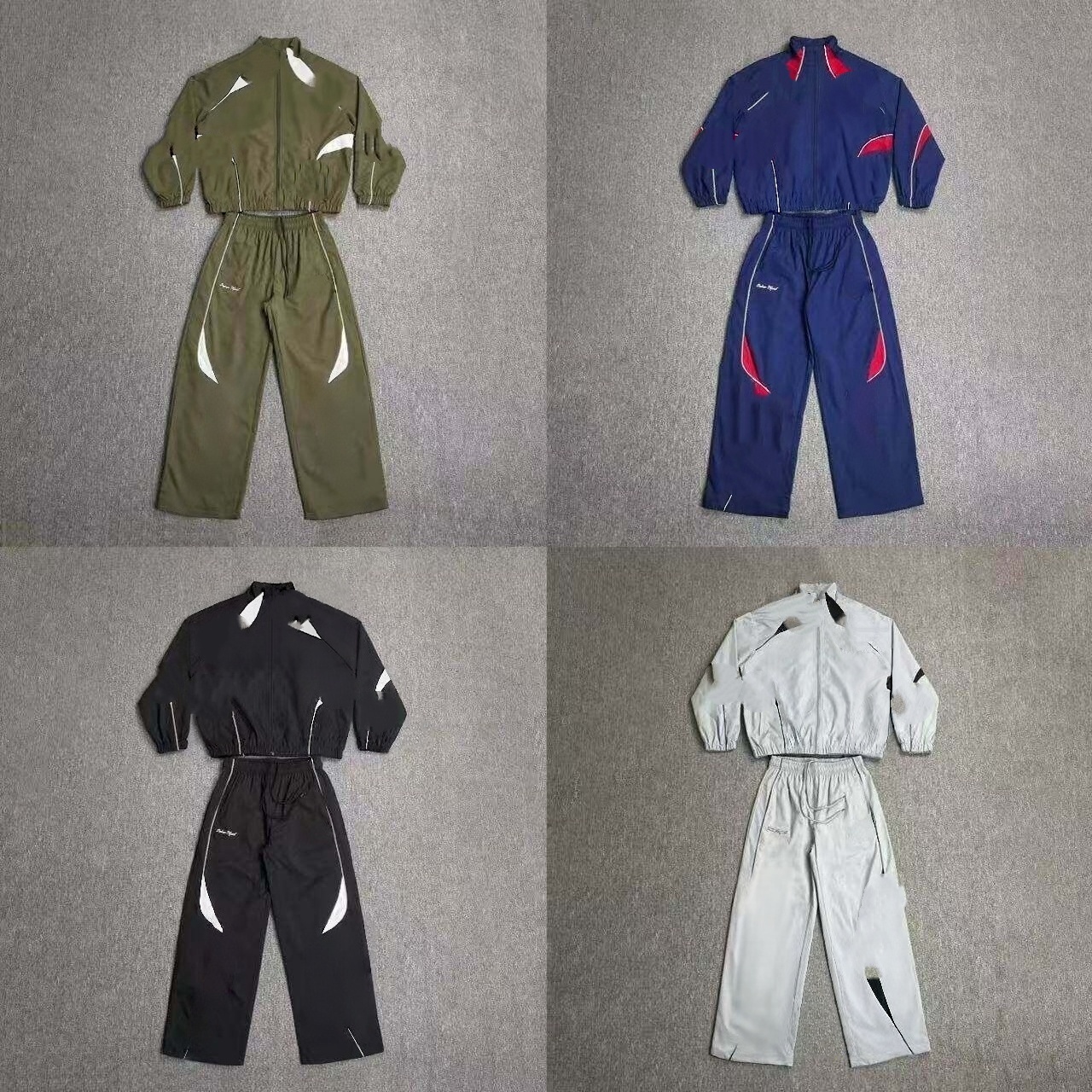 designer mens tracksuit BP embroidered letters stand collar windbreaker jacket men and women casual straight trousers suit 2 piece set men