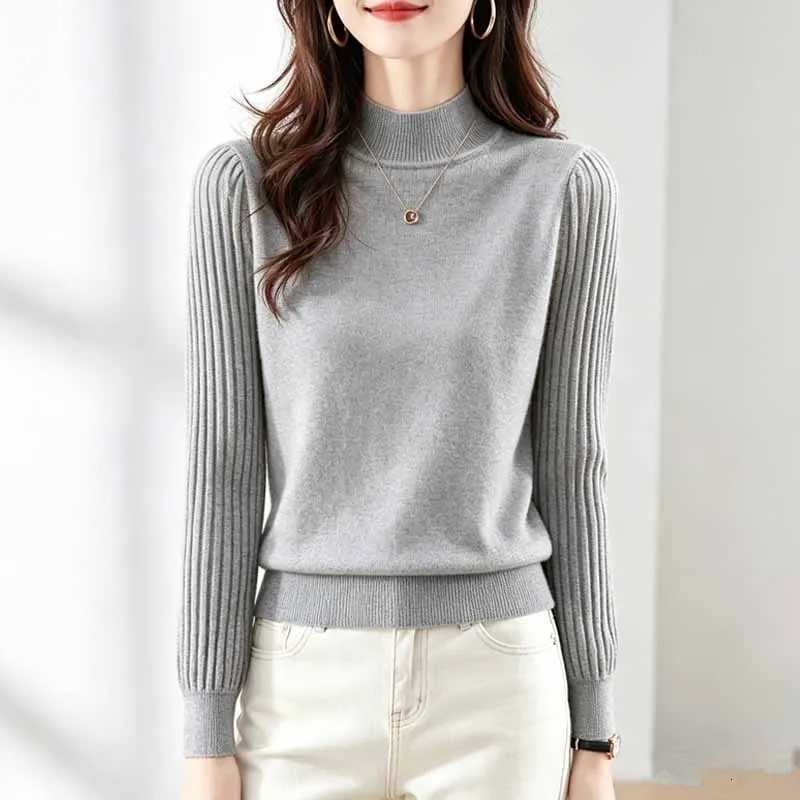 Women's Sweaters Sueters De Mujer 2026 New Long Sleeve Knitted Sweater Women Pullovers Mock Neck Knit Sweater Pullover Women Tops Sweaters Q641