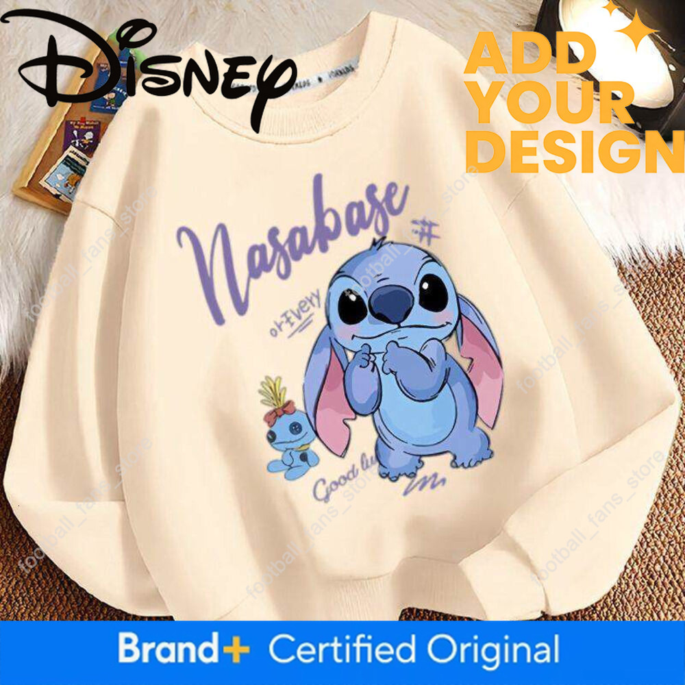 New Spring, Autumn, Winter Lilo & Stitch Large, Medium, and Small Size Unisex Children's Loose Round-Neck Thickened Fleece Sweatshirt Trendy 7