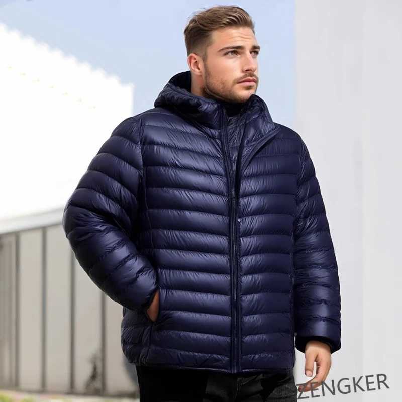 oversize Parkas 14XL Men's Down Lightweight down jacket hooded men's down jacket large size coat man plus size winter jacket men 12XL 11XL