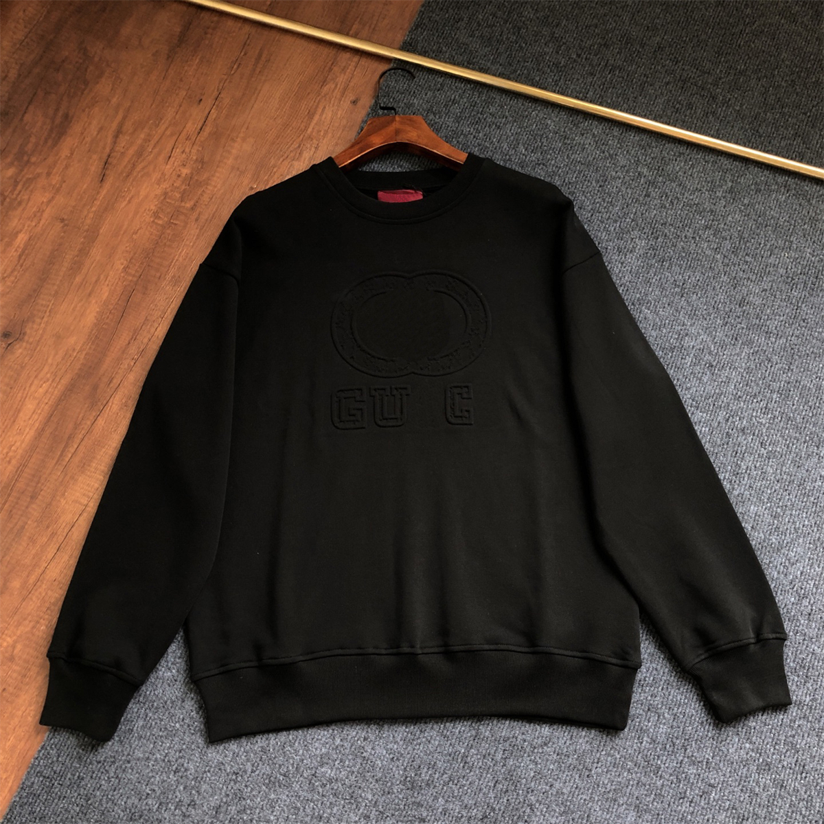Men's Plus Size Hoodies & Sweatshirts New AOP jacquard letter knitted sweater in autumn / winter knitting machine e Custom jnlarged detail crew