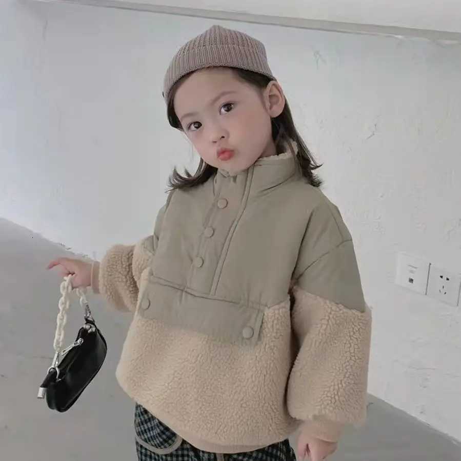 Clothing Sets Outerwear Coat Parkas O-neck Collar Single Breasted Solid Regular Cotton New Fashion Simple Cute Warm Winter Autumn Girls X260922