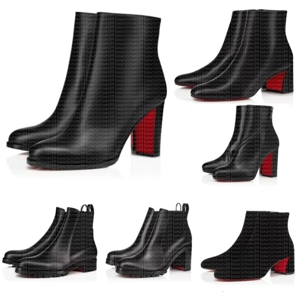 Top designer ankle boots red bd boots Over the Knee Heels Boots Women's Classic Fashion Casual Heels Suede Brown Black Rivet heels designer boo