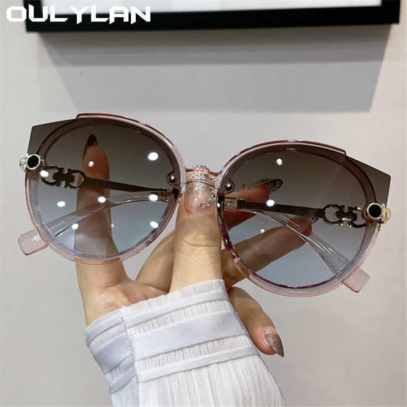Oulylan Women Sunglasses Round Sunglasses 2022 Luxury Brand Designer y2k Sun Glasses Men Vintage Eyelasses Black Shades UV400 FemaleT260923