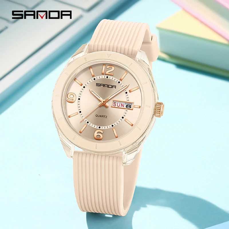 Women's Watches SANDA Fashion Hot Sale Quartz Watch for Women Luxury Ladies Wristwatch Double Calendar Waterproof Quality Women's Watches