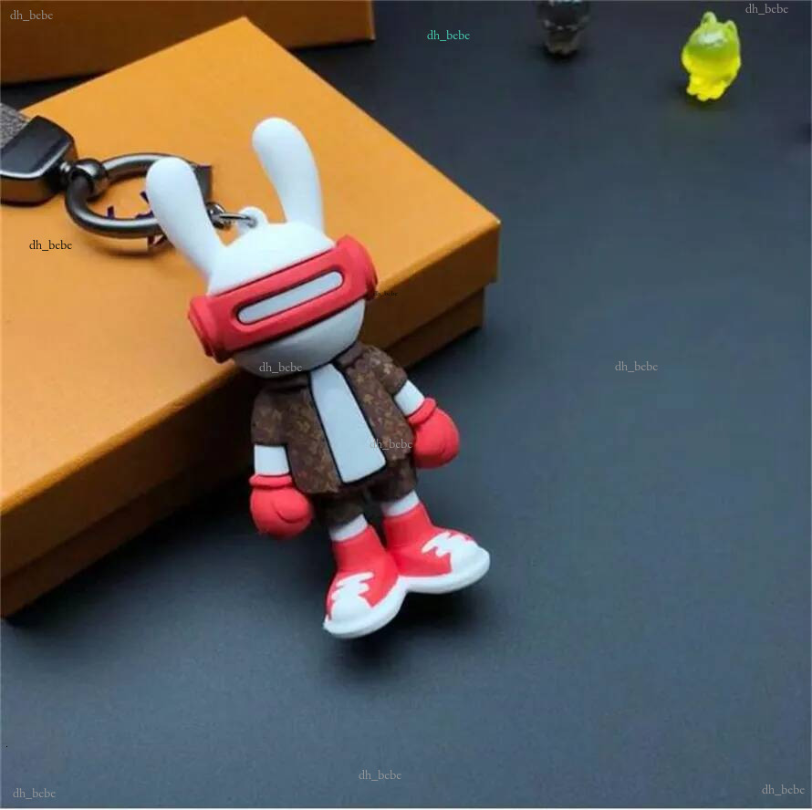 Luxury designer rabbit key chain fashion style keychain temperament versatile popular hanging bag phone case Letter Pattern Christmas Gift