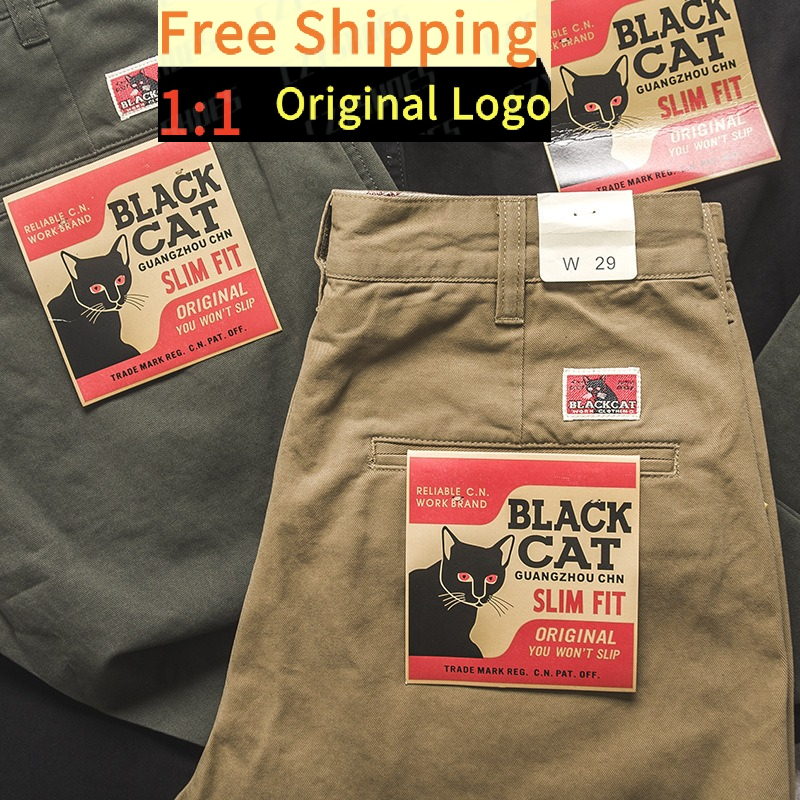 Black cat purples jeans Mens Trousers ksubi jeans Denim Jeans Men Black Pants High-End Quality Straight Retro Ripped Biker Jean Slim Fit Y2K Street