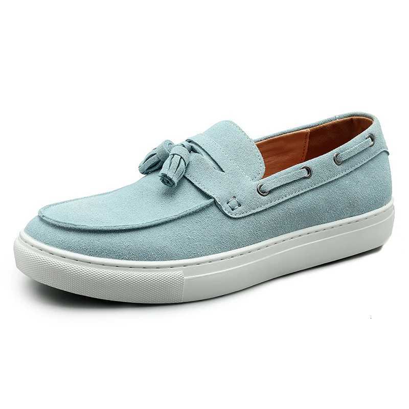 Dress Shoes Classic Men's Suede Leather Tassel Loafers Flat Bottom Casual Shoes Spring Summer New Style Fashion Couple Slip-On Lazy Shoes X2609