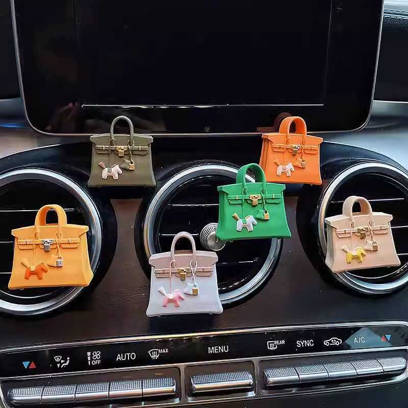 Car freshener, small Pegasus-shaped fragrance diffuser, clip-on air vents, decorative stone for car interior