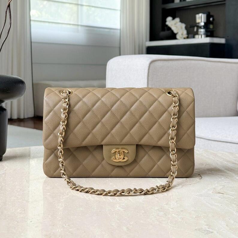 10A Designer Top Flap Bag Quality Womens Fashion Golden Ball cf Chain Bags Sheepskin Shoulder Bags C Bag Cosmetic Crossbody Bags Lady Wallet Purse