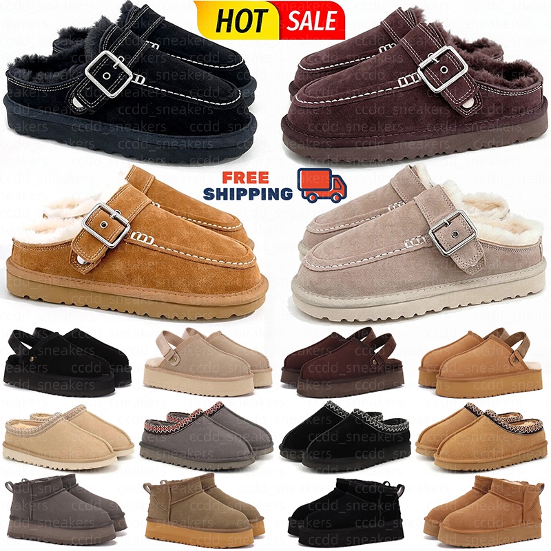 free shipping uggsgoldenstar goldenstar evelina clog designer women slippers tasman boots tazz sandals fur slides shoes australia winter snow bootie
