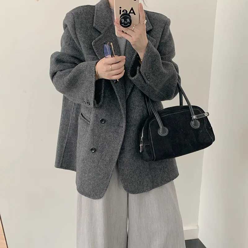 2026 Autumn and Winter New Double-sided Cashmere Coat Women's Small Suit Woolen Coat Female Casual Outwear S260923J2SP