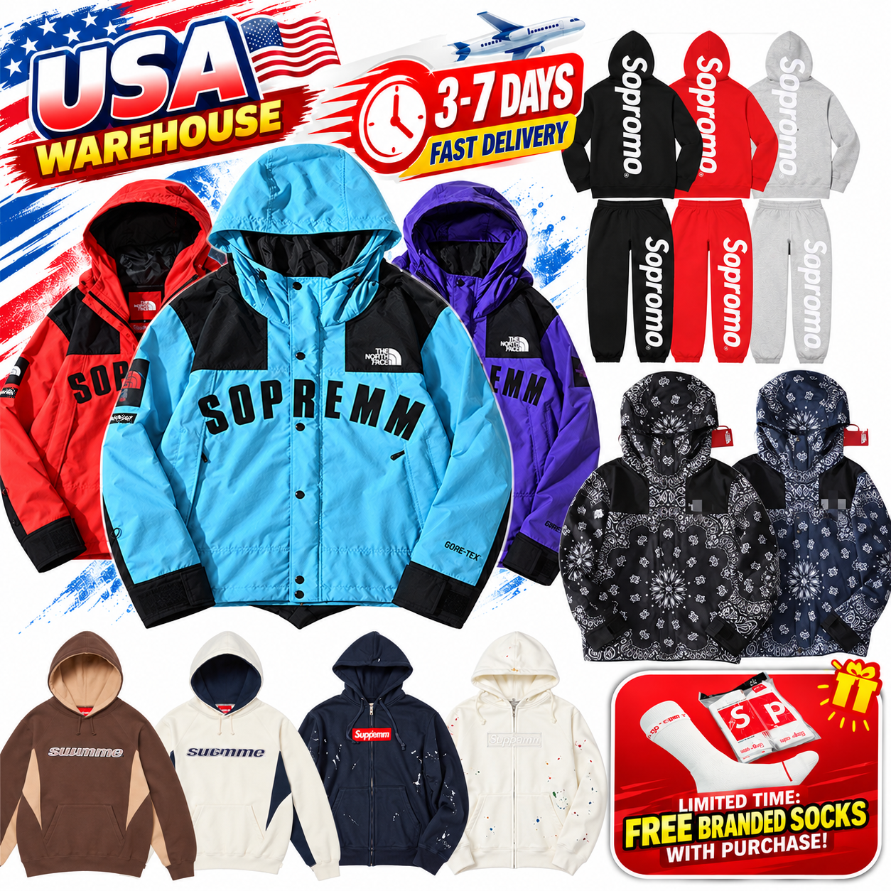 Suprmem Hoodie Designer Hoodie Mens Jacket Letter Embroidery Hooded Zip Up Designer Sweater Brand Letter Embroidery Mens Cotton Loose Womens Tee Top