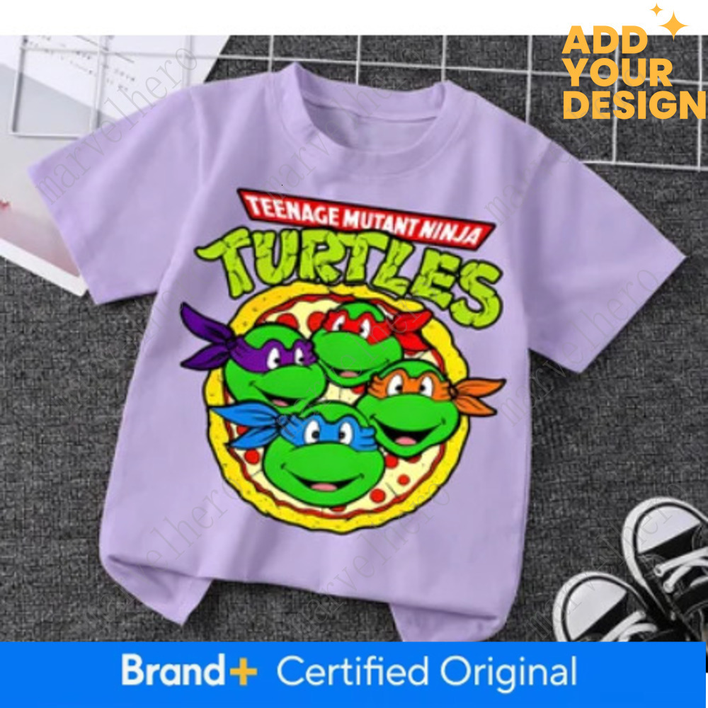 Nickelodeon Children Teenage Mutant Ninja Turtles Cartoon Print T Shirt Spring Summer Pure Cotton Soft And Comfortable Top