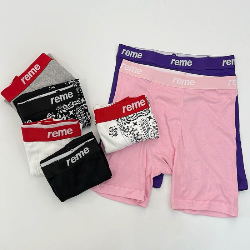 2Pcs Per Pack New Fashion Designer American Style Trendy Hip-hop Long Cotton Sup Boxer Briefs, Teen Boys Underwear With Straight Crotch, For Sports