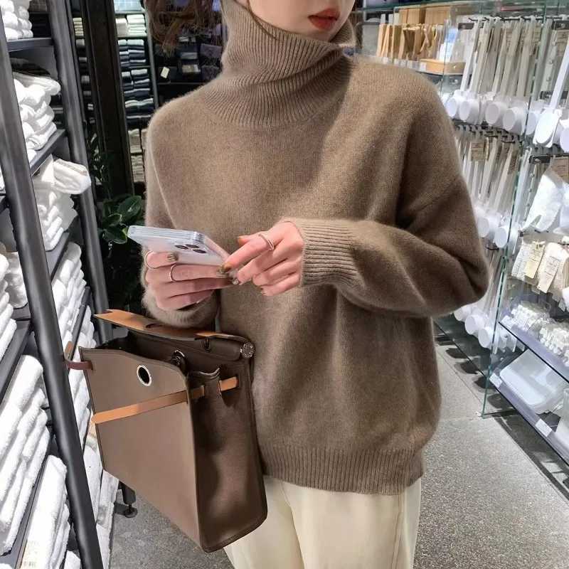 Women's Sweaters Lazy Style High Neck Solid Color Pullovers for Women 2026 To Wear in Autumn and Winter Korean Simple Soft Innerwear for Women