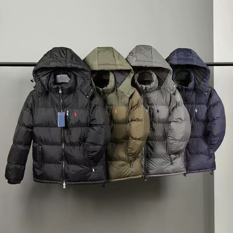 Mens down jacket designer brand puffer jacket classic hooded windproof outerwear stylish casual oversized streewear retro warm polo down jacket