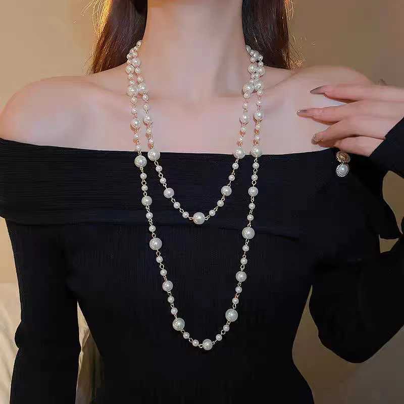 Necklaces SKEDS Wen Elegant Pendant Classic Long Pearl Necklace Chains Vintage La Wedding Party Exquisite Mti-Layers Necklaces Jewelry N260924