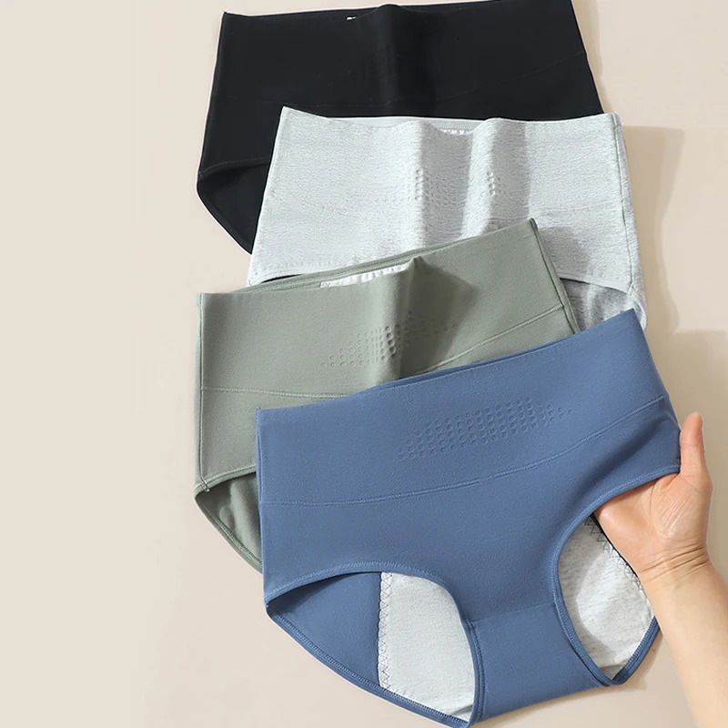 High Waist Leak Proof Menstrual Women's Panties Widen Period Pants Physiological Underwear Cotton Plus Size L4XL Female Briefs 260923