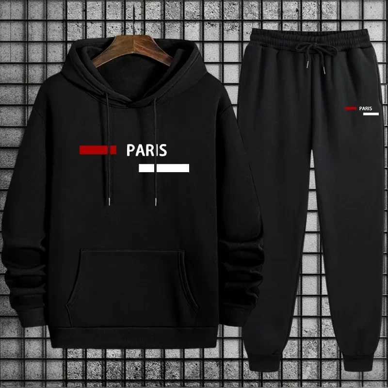 New in Men's Tracksuit Hoodie and Sweatpants Urban Causal Fashion Sportswear Fall Winter Home Outdoor Comfort Hooded Outfit T260924