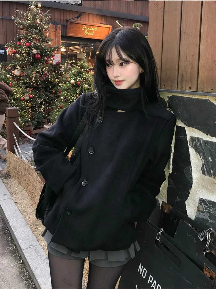 Street Autumn/ Solid Color Women's Turtleneck t Y2K Hip-Hop Retro Harajuku Cute Casual Fashion Versatile New Women Tops T260923